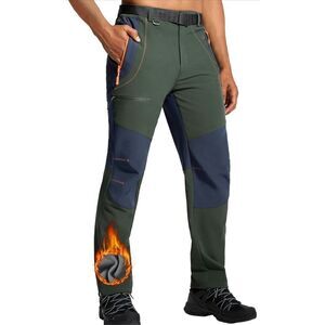 NEW Mens Ski Hiking Pants Fleece Lined Waterproof Insulated 2x